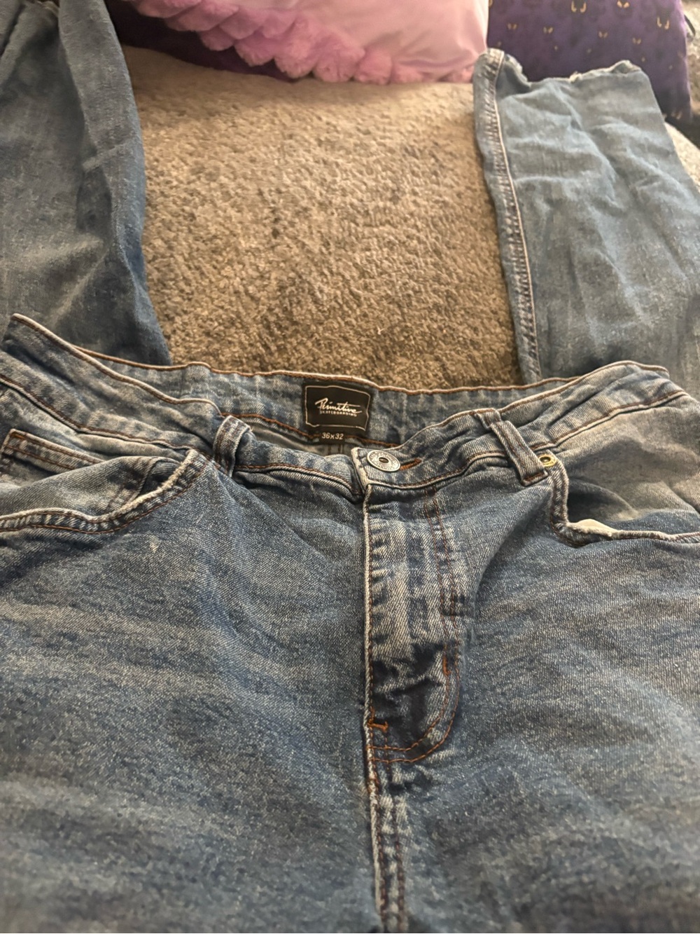 Primitive Men's Light Blue Relaxed Fit Jeans
